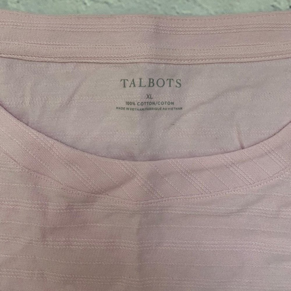 Talbots Button Shoulder Tee - Picture 3 of 6
